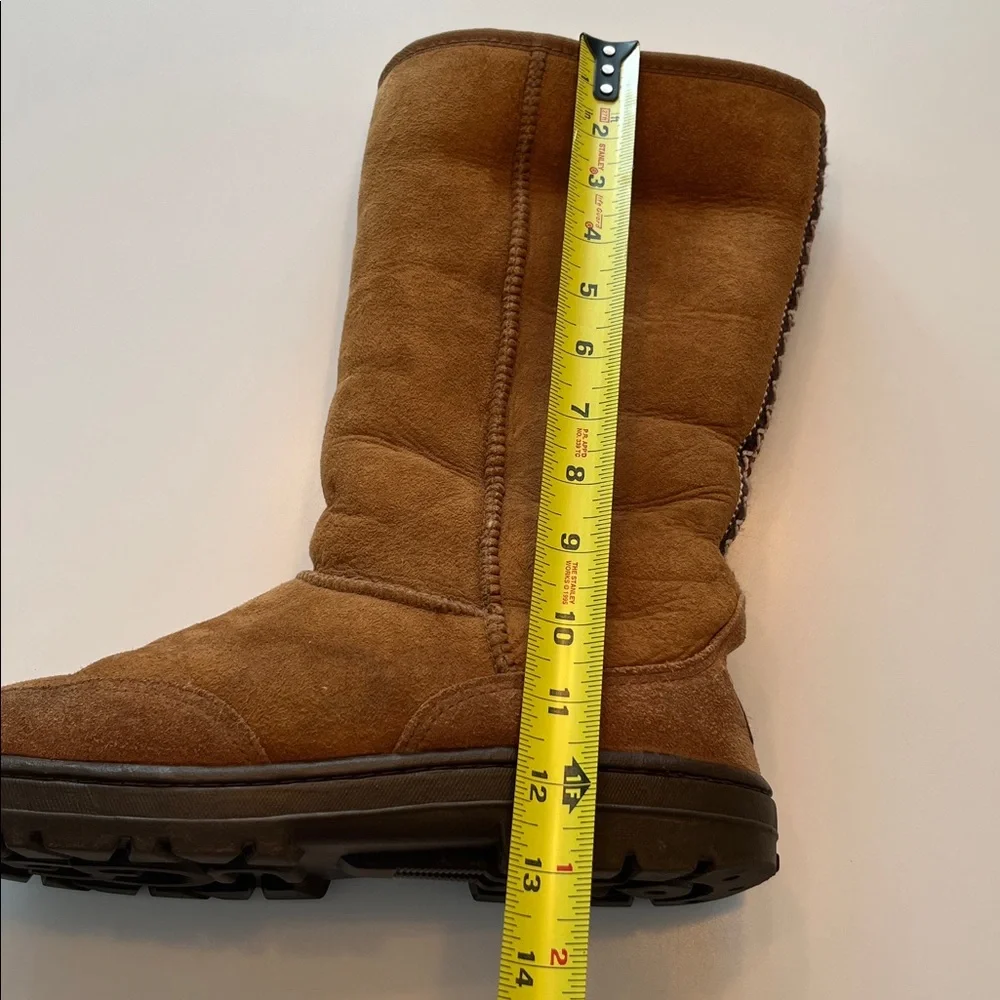 Ugg‎ Ultra Tall Braided Back 5245 New Zealand Label Sheepskin Rubber Sole Tasman